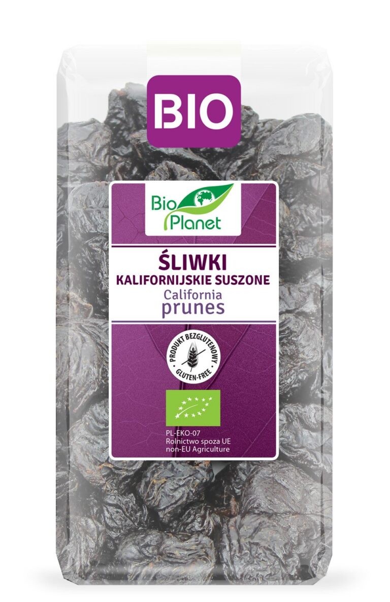 ŚLIWKI KALIFORNIJSKIE SUSZONE BEZGLUTENOWE BIO 400 g - BIO PLANET