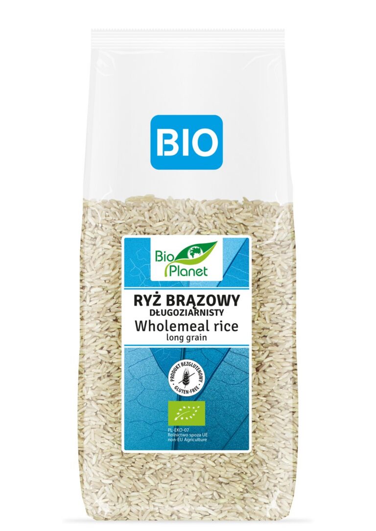 RYŻ BRĄZOWY DŁUGOZIARNISTY BEZGLUTENOWY BIO 1 kg - BIO PLANET