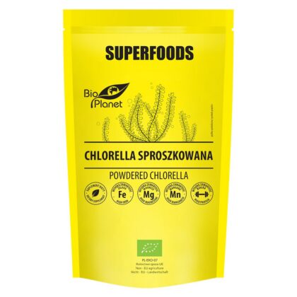 CHLORELLA SPROSZKOWANA BIO 200 g - BIO PLANET SUPERFOODS