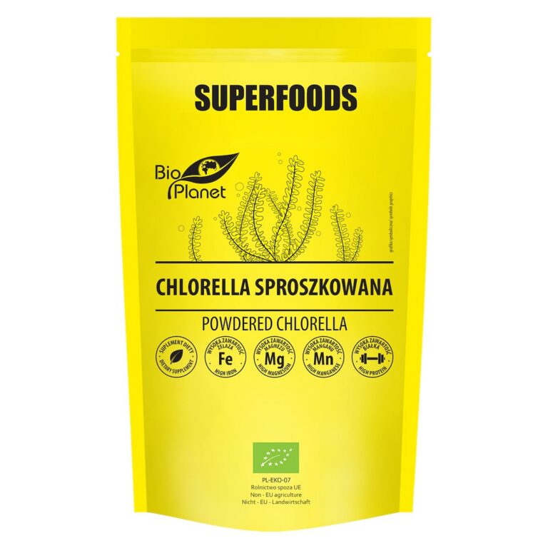 CHLORELLA SPROSZKOWANA BIO 200 g - BIO PLANET SUPERFOODS