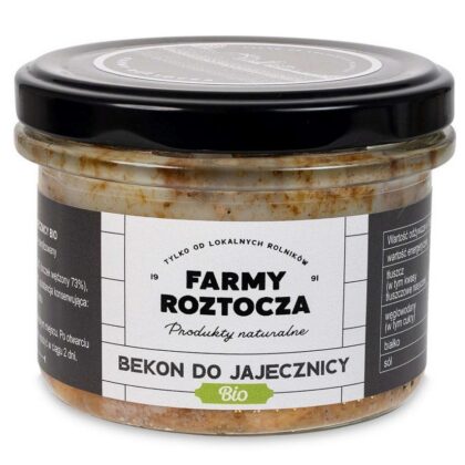 BEKON DO JAJECZNICY BIO 180 g (SŁOIK) - FARMY ROZTOCZA