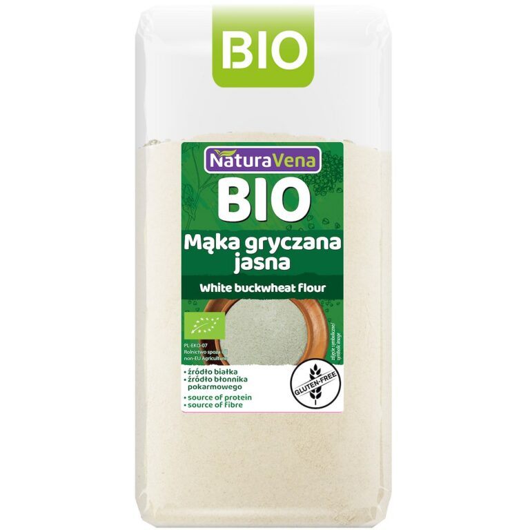MĄKA GRYCZANA JASNA BEZGLUTENOWA BIO 500 g - NATURAVENA
