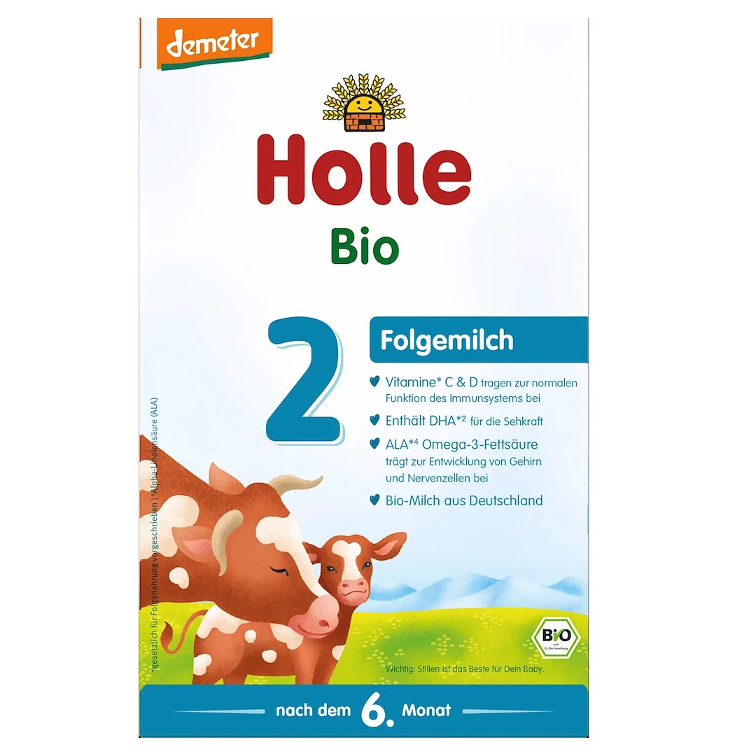 MLEKO KROWIE 2 NASTĘPNE DLA NIEMOWLĄT PO 6 MIESIĄCU DEMETER BIO 600 g - HOLLE