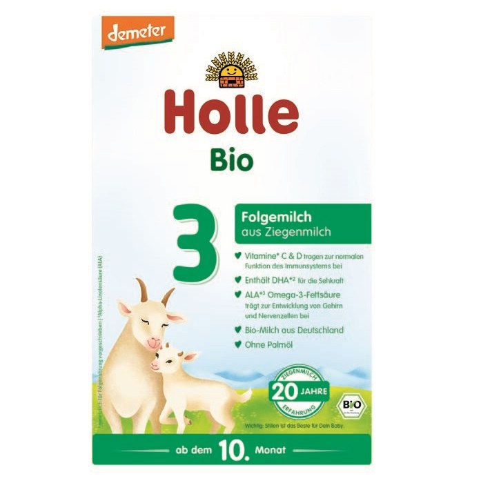 MLEKO KOZIE 3 NASTĘPNE DLA NIEMOWLĄT PO 6 MIESIĄCU DEMETER BIO 400 g - HOLLE