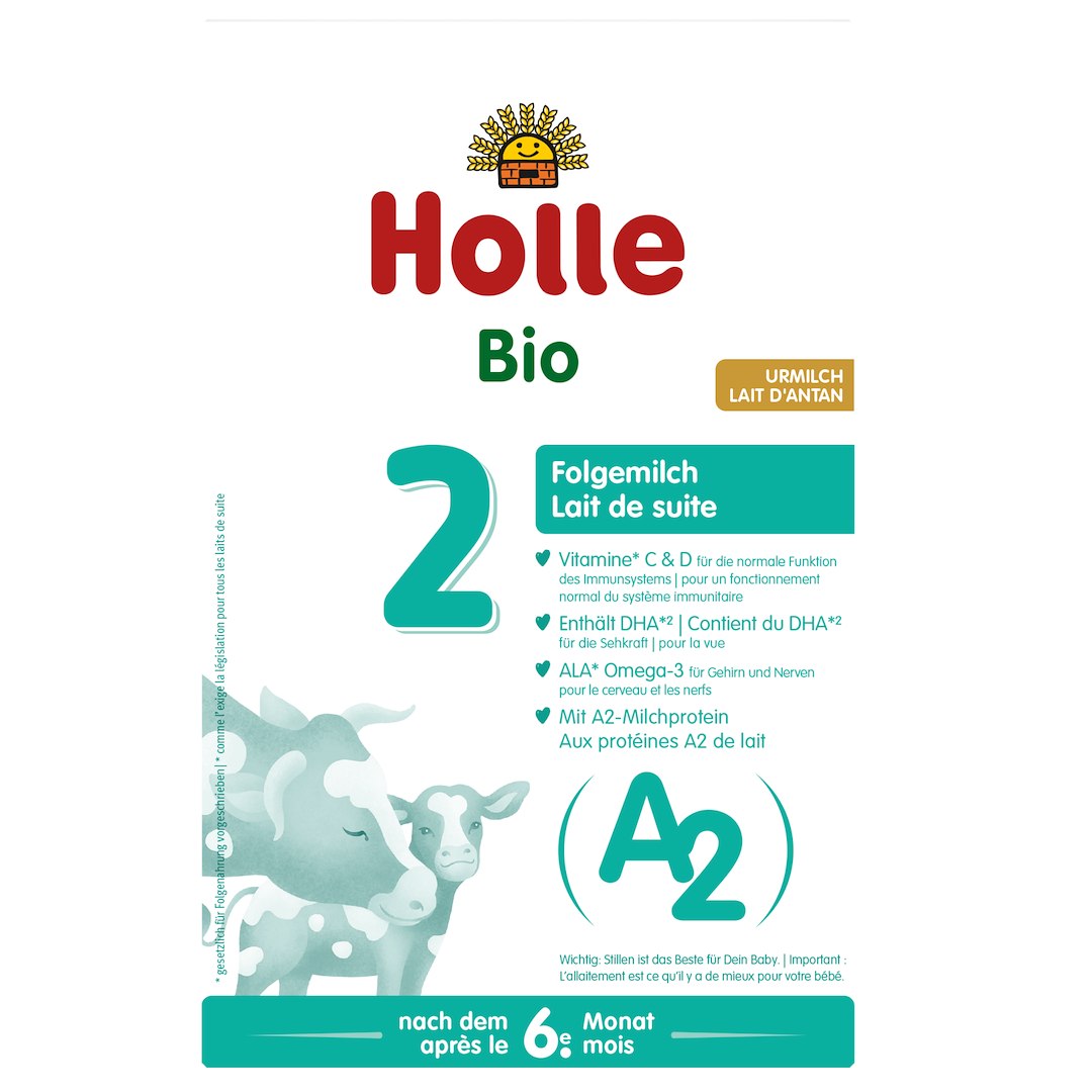 MLEKO A2 KROWIE 2 NASTĘPNE DLA NIEMOWLĄT PO 6 MIESIĄCU BIO 400 g - HOLLE