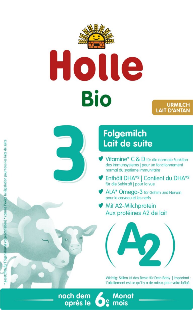 MLEKO A2 KROWIE 3 NASTĘPNE DLA NIEMOWLĄT PO 6 MIESIĄCU BIO 400 g - HOLLE
