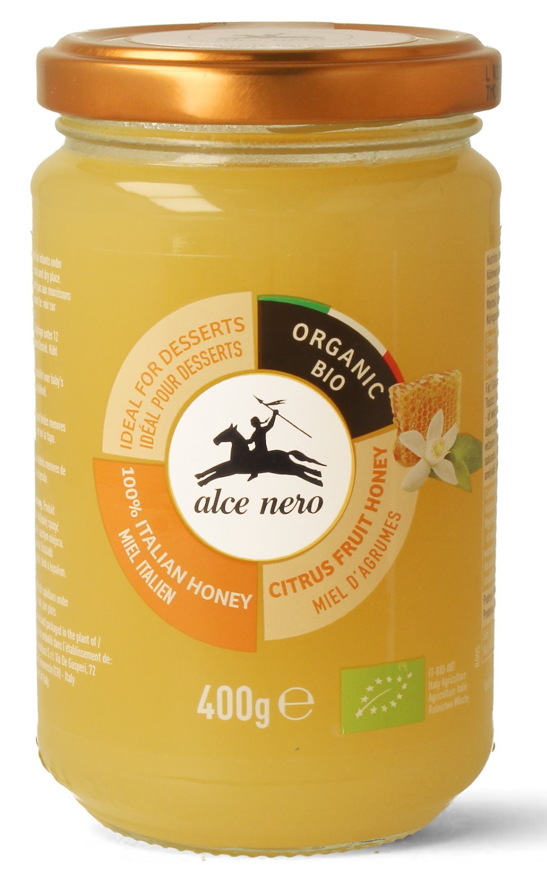 MIÓD Z KWIATÓW CYTRUSOWYCH BIO 400 g - ALCE NERO