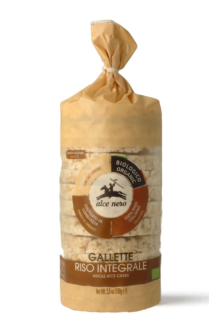 WAFLE RYŻOWE PEŁNOZIARNISTE BEZGLUTENOWE BIO 100 g - ALCE NERO