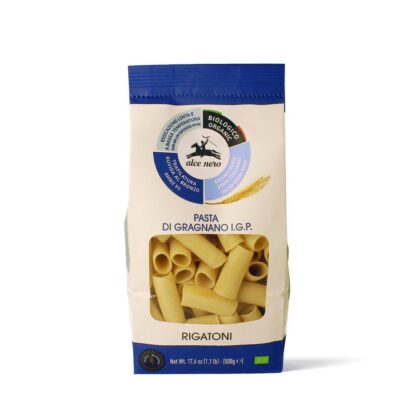 MAKARON (SEMOLINOWY - PASTA DI GRAGNANO) RURKA RIGATONI BIO 500 g - ALCE NERO