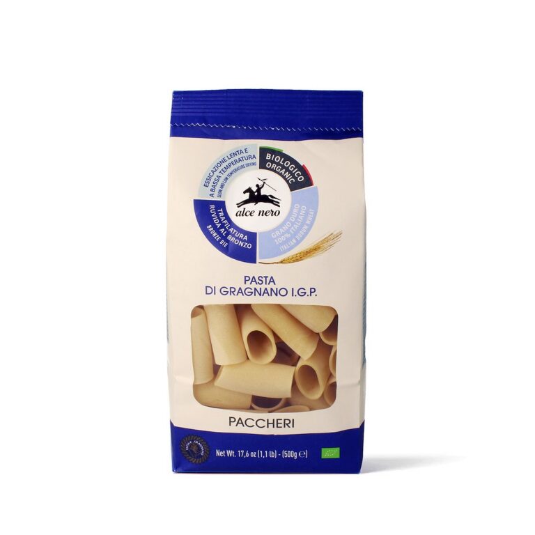 MAKARON (SEMOLINOWY - PASTA DI GRAGNANO) RURKA PACCHERI BIO 500 g  - ALCE NERO