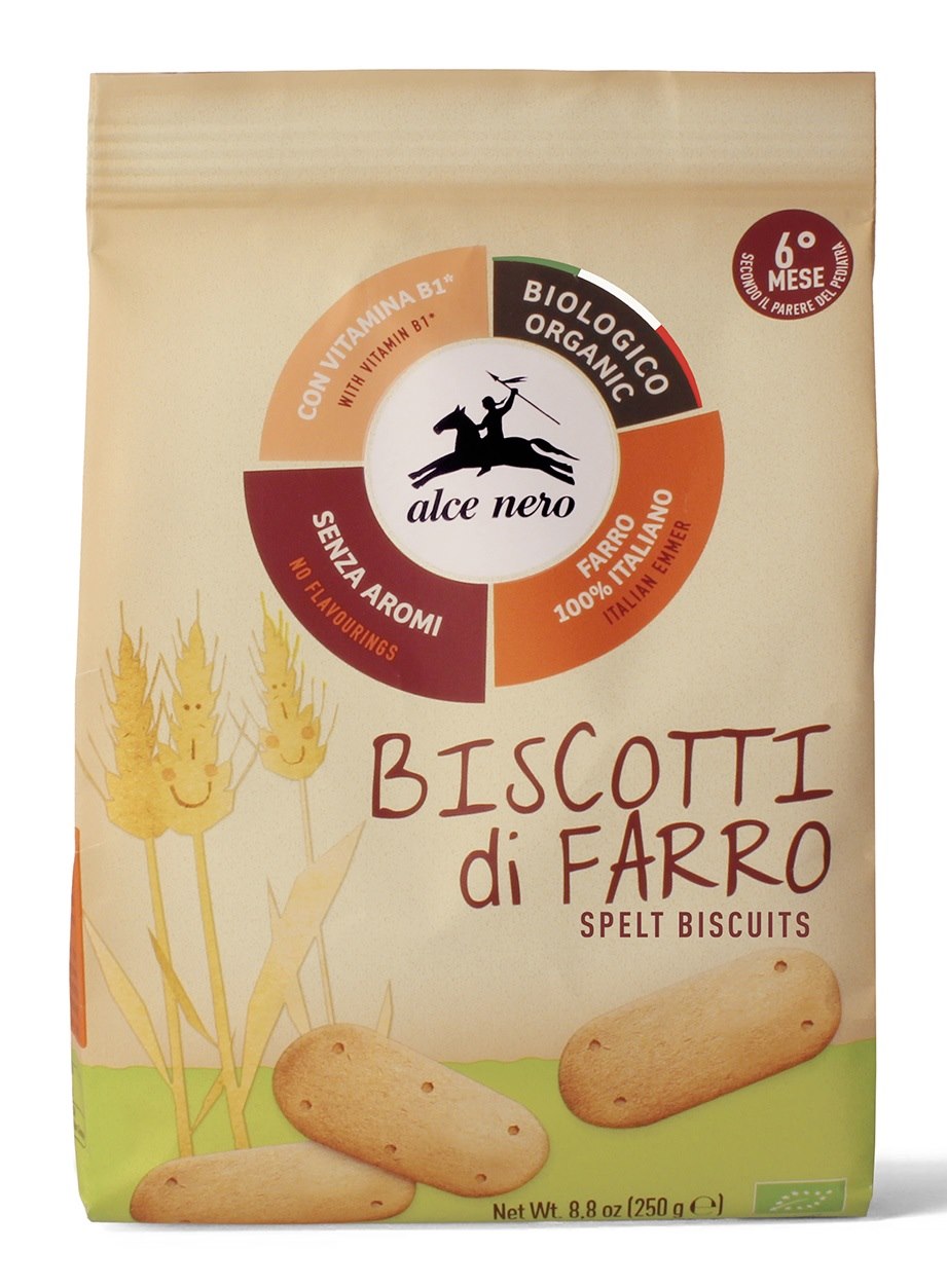 CIASTKA ORKISZOWE DLA DZIECI OD 6 MIESIĄCA BIO 250 g - ALCE NERO