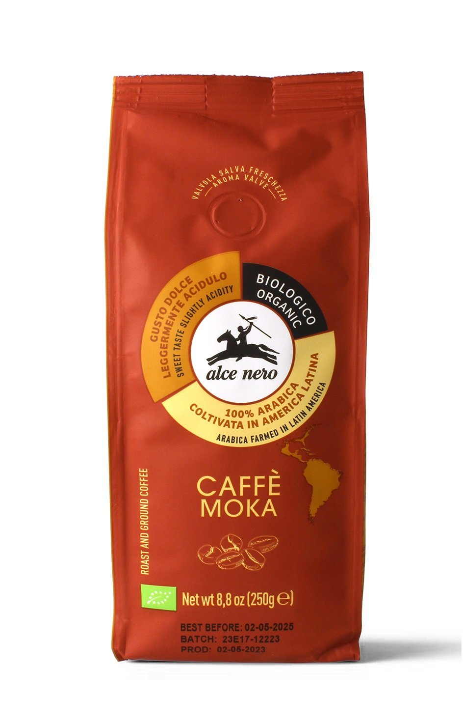 KAWA MIELONA ARABICA 100 % MOKA GÓRSKA BIO 250 g - ALCE NERO