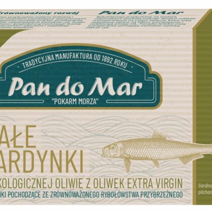 SARDYNKI EUROPEJSKIE W BIO OLIWIE Z OLIWEK EXTRA VIRGIN 120 g - PAN DO MAR