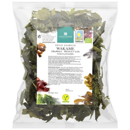 ALGI MORSKIE SUSZONE - WAKAME BIO 100 g  - PORTO MUINOS