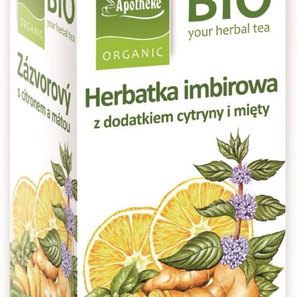 HERBATKA IMBIROWA Z CYTRYNĄ I MIĘTĄ BIO (20 x 1,5 g) 30 g - APOTHEKE