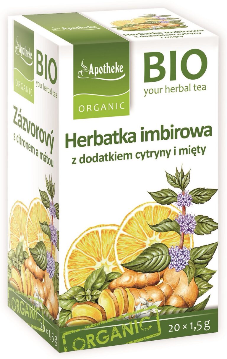 HERBATKA IMBIROWA Z CYTRYNĄ I MIĘTĄ BIO (20 x 1,5 g) 30 g - APOTHEKE