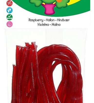 ŻELKI NITKI MALINOWE BEZGLUTENOWE BIO 75 g - CANDY TREE
