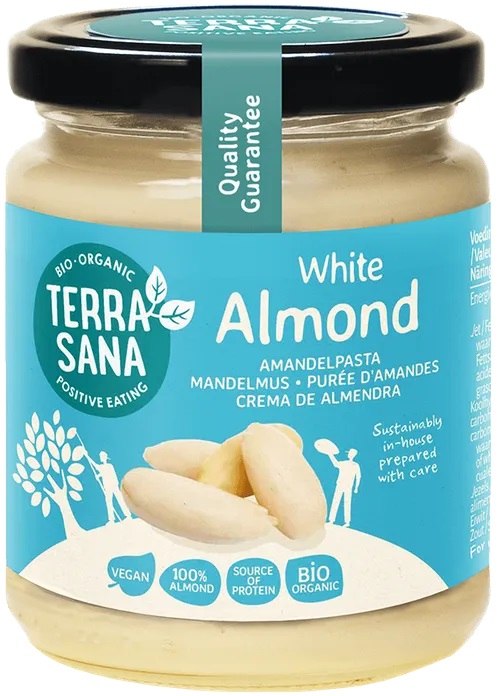 KREM Z MIGDAŁÓW BLANSZOWANYCH 100 % BIO 250 g - TERRASANA