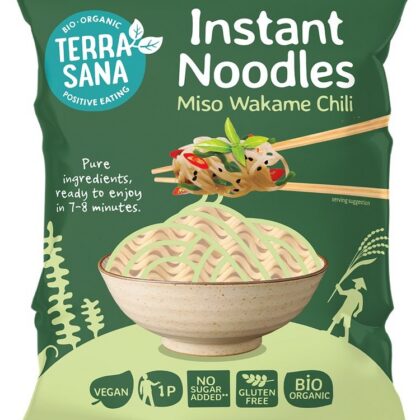 ZUPA BŁYSKAWICZNA Z MAKARONEM, MISO, WAKAME I CHILI BEZGLUTENOWA BIO 90 g - TERRASANA