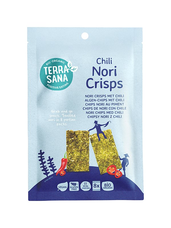 CHIPSY NORI Z CHILI BEZGLUTENOWE BIO 16 g - TERRASANA