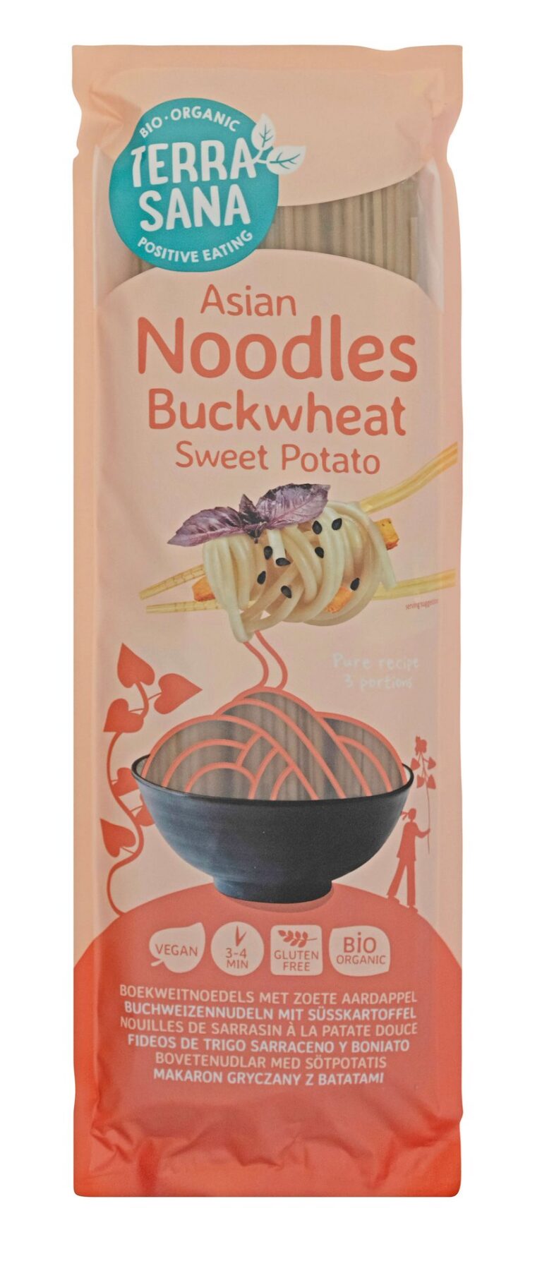MAKARON (GRYCZANY Z BATATAMI) NOODLE SPAGHETTI BEZGLUTENOWY BIO 250 g - TERRASANA