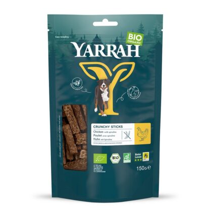 (DLA PSA) PRZYSMAK - PAŁECZKI Z KURCZAKIEM I SPIRULINĄ BIO 150 g - YARRAH