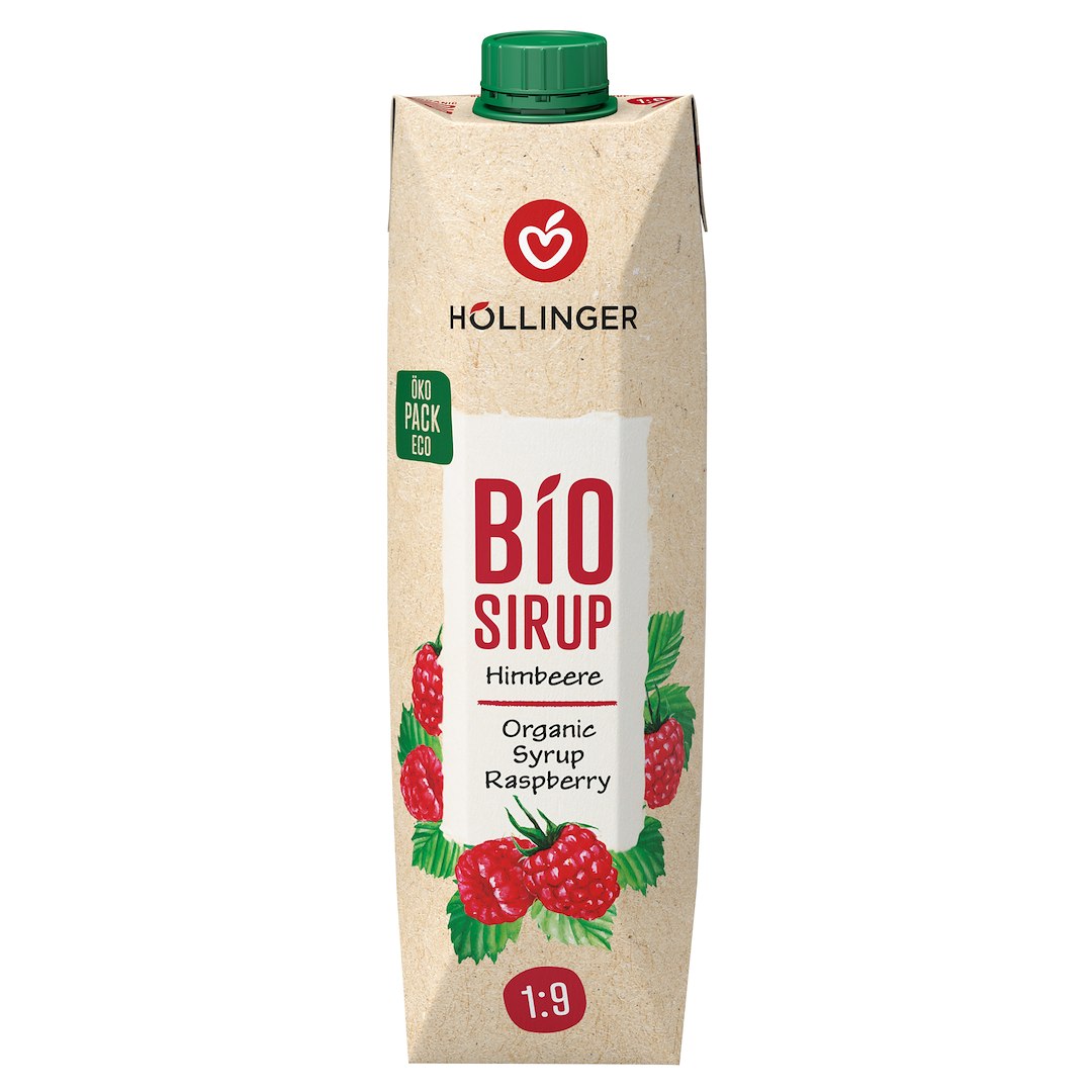 SYROP MALINOWY BIO 1 L - HOLLINGER